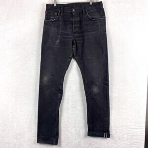 Left Field Jeans Mens 36x34 (34x34) Black Maria Selvedge Sulphur Dyed Workwear